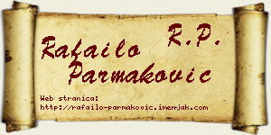Rafailo Parmaković vizit kartica